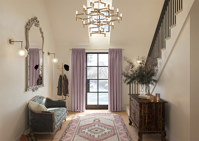 Delicate Chevron, Maroon - Made to Measure Curtains - Image 14